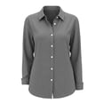 thumbnail image 6 of GUACER Womens Gingham Long Sleeve Blouses Trendy Button Up Collared Shirts Lightweight Casual Tops, 6 of 6