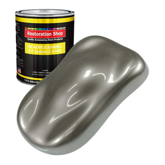 Restoration Shop Graphite Gray Metallic Acrylic Enamel Auto Paint - Gallon Paint Color Only - Single Stage High Gloss