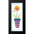 thumbnail image 2 of Averinos, Melissa 12x24 Black Modern Framed Museum Art Print Titled - Collage Flower I Border, 2 of 5