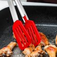 thumbnail image 3 of Kitchen Silicone Serving Tong Stainless Steel Food Clip Non Stick BBQ Bread Cake Baking Tool Kitchen Utensils, 3 of 9