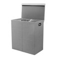thumbnail image 1 of Safdie & Co. Laundry Hamper Double Grey, 1 of 5