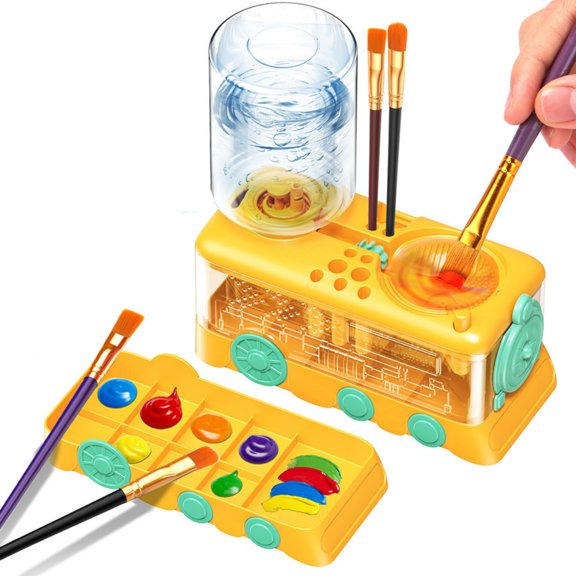 Art Brush Washer Brush Cleaner with Automatic Water Recycling for Fun Cleaning Experience Encouraging Painting Hobby