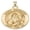 Yellow Gold, variant on PicturesOnGold.com Saint Bernard of Menthon Round Religious Medal - 1 inch Size of a Quarter -Solid 14K Yellow Gold
