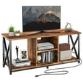 thumbnail image 4 of Fabato Wood 65 Inch TV Stand & Entertainment Center w/ 4 Socket Plug-In Station, 4 of 8