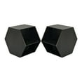 thumbnail image 4 of 2 Pieces Accent Coffee Table, Modern 47.24" Multi-Function Wood Side Table with Open Storage Space, Hexagonal Nightstand Set of 2 for Living Room, Bedroom, Black Brown, 4 of 9