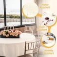 thumbnail image 3 of 6 Pack Ivory Round Tablecloths 120 Inch Circle Bulk Linen Polyester Fabric Washable Table Cloth Cover For Wedding Reception Banquet Birthday Party Buffet Restaurant, 3 of 9
