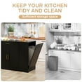 thumbnail image 3 of Arlopu 53in Kitchen Island with Trash Can Storage Cabinet, Portable Kitchen Island with Open Side Shelves, 3 of 9