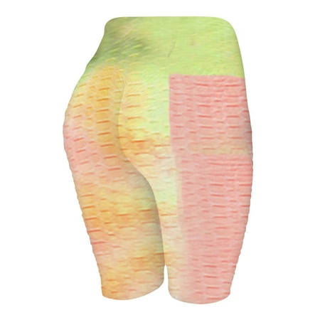 

Mortilo Workout Bra Women Wrinkled Tie-dye Leggings Stretch Running Fitness Yoga Pants Biker Shorts Polyester Yoga Leggings