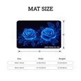 thumbnail image 4 of FJPT Non Slip Flannel Floor Mat Kitchen Mat Blue Rose Design For Bathroom Kitchen Bedroom Decor 24x16 inch, 4 of 5