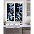 thumbnail image 2 of Window Privacy Film Blue Black Coastal Turtle Stained Glass Window Film Decorative Sun Block Window Cover Nautical Ocean Beach Window Clings Static Adhesive Sticker for Bathroom 17.7"x39.3", 2 of 7