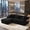 Black+Left Facing Chaise, variant on Howcool 108" Boneless Cloud Sectional Couches for Living Room, Comfy Fluffy L Shaped Memory Foam Deep Seat Boneless Couch, Modular Sectional Sofa with Left Facing Chaise,Green