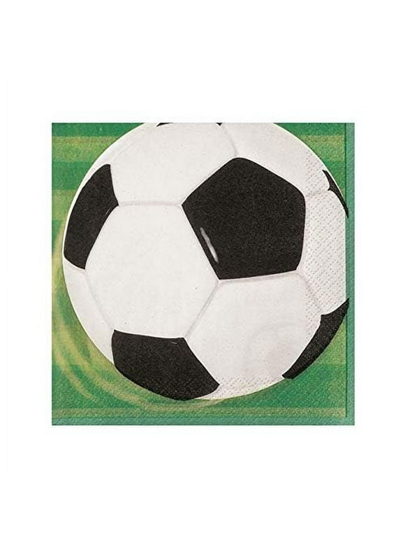 Soccer Luncheon Paper Napkins - 6.5" x 6.5", 16 Pcs