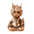thumbnail image 2 of Estatua de dragón de latón Feng Shui, figura en miniatura coleccionable, escultura de animal pequeño, adorno de escritorio para oficina, mesa, 2 of 8