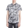 thumbnail image 1 of Camisa estampada con Botones Calvin Klein para hombre color negro talla mediana, 1 of 1