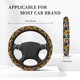 thumbnail image 3 of Balery Vintage Sunflowes Fundas elásticas antideslizantes para volante, funda protectora universal para hombre y mujer, 15 pulgadas, accesorios para coche., 3 of 6