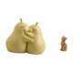 thumbnail image 5 of Sujetalibros de resina cerámica con forma de pera abrazada, finamente elaborada, figura decorativa coleccionable, adorno de escritorio, escultura anim, 5 of 8