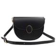 thumbnail image 1 of Bolso de citas casual bolso de hombro de color de contraste de moda bolso bandolera de cuero de PU negro, 1 of 5