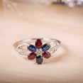 thumbnail image 5 of HeartsAndYou 2.3ct Natural Sapphire Pink Ruby Floral Split Shank Ring 14k SOLID White Gold, 5 of 9