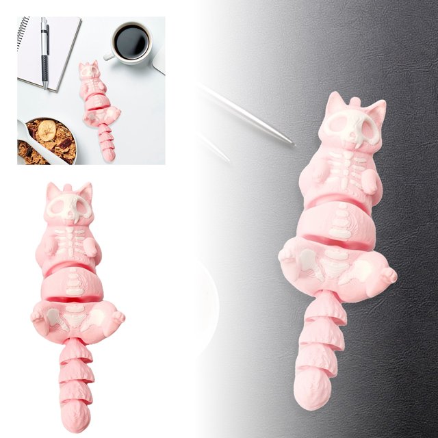 Hbdhejl 3D Printed Skeleton Cat Keychain Cute Unique Halloween Themed For Cat Lovers