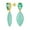 Green-Amazonite, variant on Bling Jewelry Womens  Dangle Chandelier Earrings in Gold Plated with CZ & Gemstones