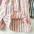 thumbnail image 5 of MKOSPLRT 2-10 Years Kids Shorts Striped Lounge Shorts Elastic Waist Drawstring Summer Shorts Soft Cotton Linen Shorts for Little Girl, 5 of 5