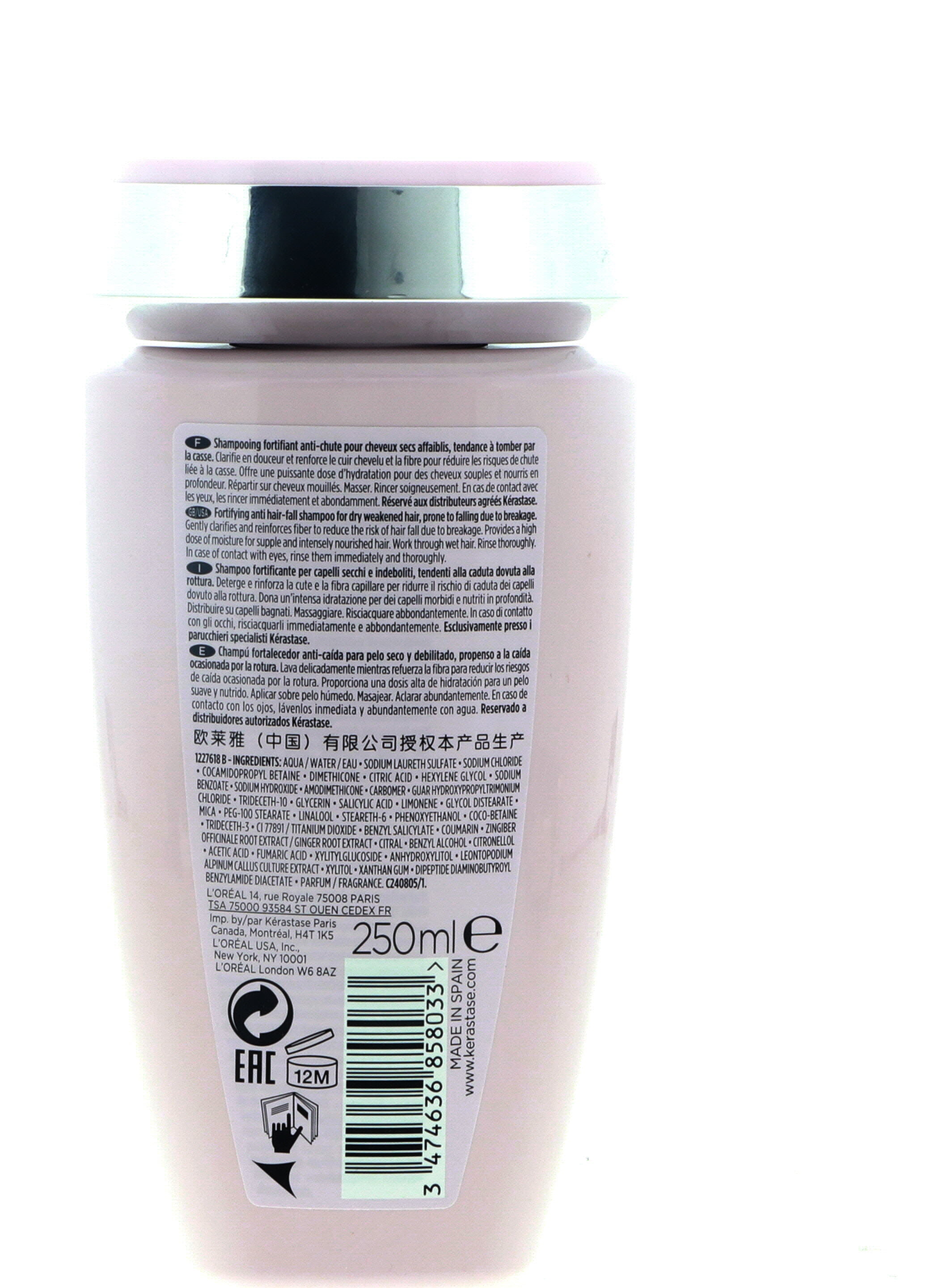 Kerastase Genesis Bain Nutri-fortifiant Anti-Shedding Strengthening Shampoo 250ml 2 Pack