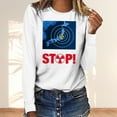 thumbnail image 2 of RKSTN Sweat-Shirt pour Femmes Mode Automne Léger Couleur Unie Manches Longues Col Rond Imprimé Pollution Marine, 2 of 4