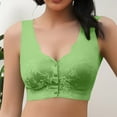 thumbnail image 2 of WZXFASHION Women's Underwire Bra With Front Clasp For Reducing Excess In The Armpit Area Bra Green M, 2 of 7