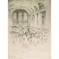 thumbnail image 2 of Joseph Pennell 14x18 Gold Ornate Wood Frame and Double Matted Museum Art Print Titled - Concourse, Grand Central (1919), 2 of 4