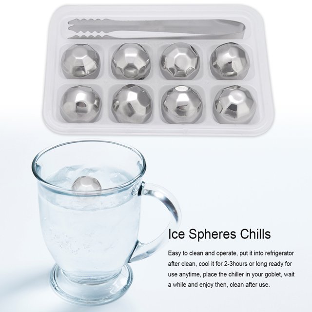 Bolas De Hielo De Acero Inoxidable Para Bebidas, Conserva El Sabor Original, Sin Dilución, Fácil De Limpiar, Regalo Perfecto Para Los Amantes De Las Bebidas