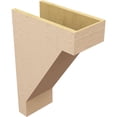thumbnail image 5 of 9"W x 18"D x 27"H Classic Burlington Rough Cedar Woodgrain TimberThane Corbel, Primed Tan, 5 of 6