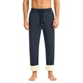 thumbnail image 2 of Mens Fleece Lined Sweatpants with Zipper Pockets Winter Sherpa Lined Pants Straight Leg Open Bottom, 2 of 7