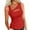 Red, variant on Going out Tops for Women Cutout Neck Sleeveless Summer Tank Top Stretch Slim Fitted Camisole