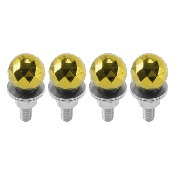 Tornillos de matrícula universales para motocicletas M6 de Unique Bargains, 3.94 cm, kit de tornillos de matrícula antirrobo de aleación de aluminio, tono dorado, 4 piezas