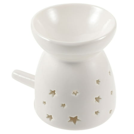 HONMEET White Ceramic Diffuser and Wax Warmer Set for Home Fragrance and Essential Oils