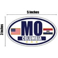 thumbnail image 3 of Flag of Missouri / American Flag Oval 3M Vinyl Bumper Sticker Decal | Navy & Gold Columbia, MO Sticker Vinyl Decal, 3 of 3