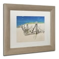 thumbnail image 3 of Trademark Fine Art "Worn Beach Fence" Canvas Art by Michael Blanchette Photography White Matte, Birch Frame, 3 of 3