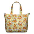 thumbnail image 1 of Large Capacity Travel Tote Bag Featuring Pizza Foodie Prints Lightweight Weekender Bag with Cartoon Fun Pizza Party Designs, Perfect for Gifts Weekend Getaways, 1 of 5