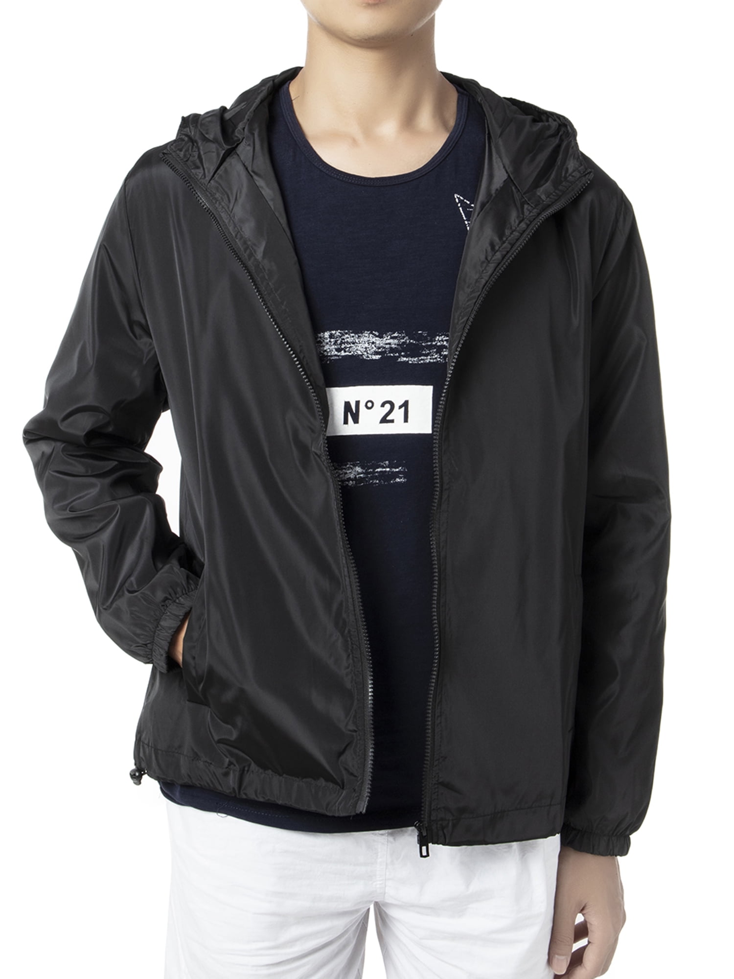 Men Windbreaker Quick Dry Outerwear Jacket Waterproof Hooded Jackets