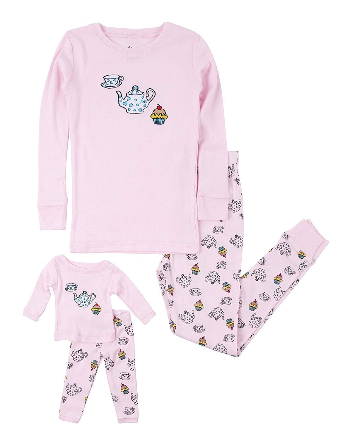 Leveret - Leveret Kids Pajamas Matching Doll & Girls Pajamas 100% ...