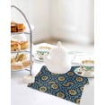 thumbnail image 4 of Vintage Floral Kitchen Dish Towels for Drying Dishes Set of 3, Country Flowers Abstract Art Blue Yellow Waffle Weave Microfiber Hand Tea Bathroom Towels Quick Dry & Absorbent Towel 12x12, 4 of 7