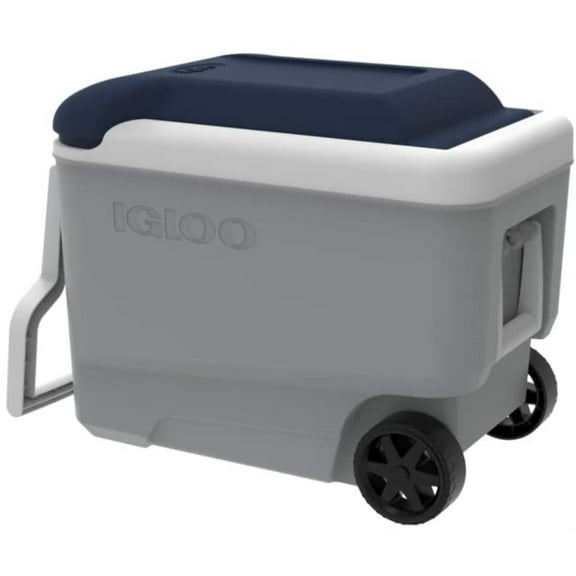 Igloo MaxCold 40 Qt. Roller Cooler, Ash Gray & Aegean Sea