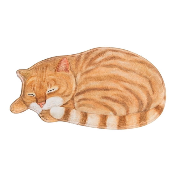 1 pcs Cute Cat Shape Entrance Carpet Soft Dust Removal Polyester Thicken Anti-Slip Door Carpet Doormat Footpad Kitten Door Mat S 7