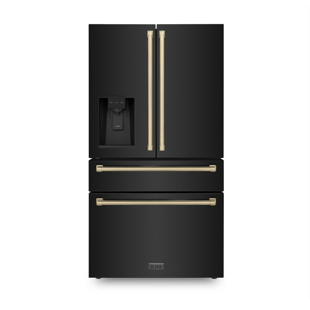 ZLINE 36" Autograph Edition 21.6 cu. ft Freestanding French Door