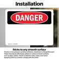 thumbnail image 3 of (2 Pack) Danger Blank Write-On OSHA Danger Sign 24 Inch X 18 Inch Vinyl Label Decal Sticker Weather Resistant, UV Protected for Workplace, Business, and Construction Site, Made in the, 3 of 7