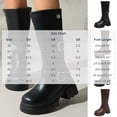 thumbnail image 3 of Knee High Boots for Women Adjustable Buckles Chunky Low Heel Fashion Lug Sole Motorcycle Boot Brown 8.5, 3 of 7