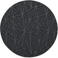 thumbnail image 1 of Indoor Outdoor custom size area rugs made in USA pattern Geometrical comes in Ten colors and Nine shapes rectangular,round,square,runners,oval,octagon,half round - Dark Grey, 9' Round Area Rugs, 1 of 1