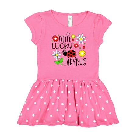 

Inktastic Little Lucky Ladybug Design with Flowers Gift Baby Girl Dress