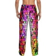 thumbnail image 3 of Bingfone Colorful Tie Dye Stained Glass 3 Mens All Over Print Sleep Pajama Pants-Small, 3 of 9
