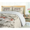 thumbnail image 5 of Ambesonne Keep Calm Duvet Cover Set, Hipster Wolf Be Smart, 2-Calking, Pale Mustard Taupe, 5 of 6